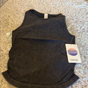 OTOS active Women's Black Ribbed Tank Top